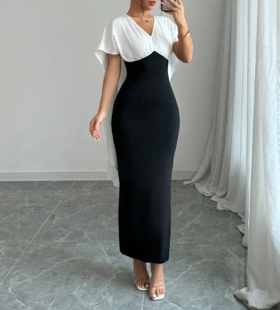 TITLE: Sophisticated Style Color Block Dress