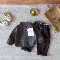 Striped Pocket Baby Long Shirt