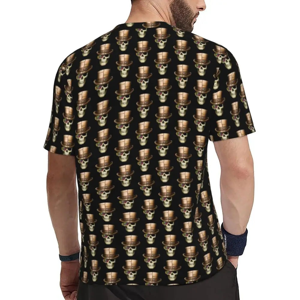 Gym T Shirt For Men Steampunk Design T-Shirts Fashion Wonderful Clockwork Vintage Summer Tees O Neck Streetwear Design Tops