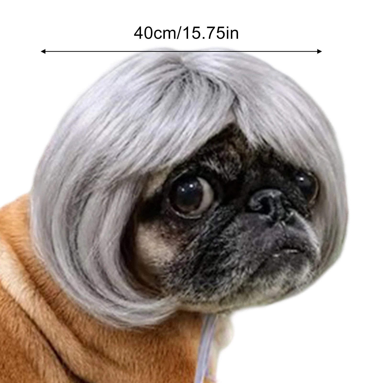 Pet Wig Accessories Dog Headdress Funny Costume Puppy Cosplay Dress Up Cute Pet Wig Cosplay Funny Props Head Accessories