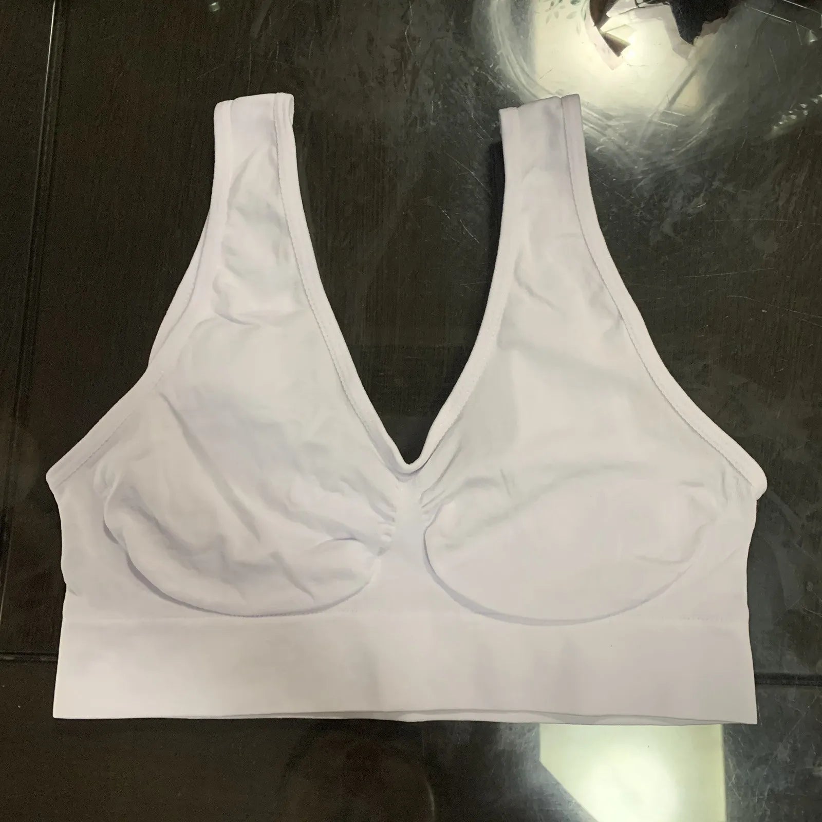 3 Pack Women Sports Bra Wirefree Yoga Bras Tank Top High Intensity Push Up Three Color Solid Color Elastic Sports Bra