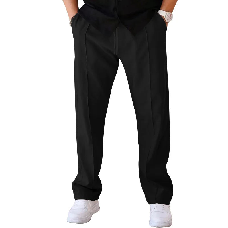 2025 New Jogger Trousers Thin Pants Men's Spring/Summer Loose Straight Leg Sports Casual Pants American Oversize Long Leg Pants