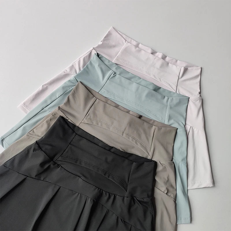 Women's High Waist Sports Short Skirt Quick Dry Fitness Yoga Running Tennis Golf Wear Summer Sport Skirts