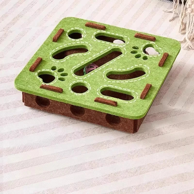 Felt Puzzle Box Cat Exercise Toy
