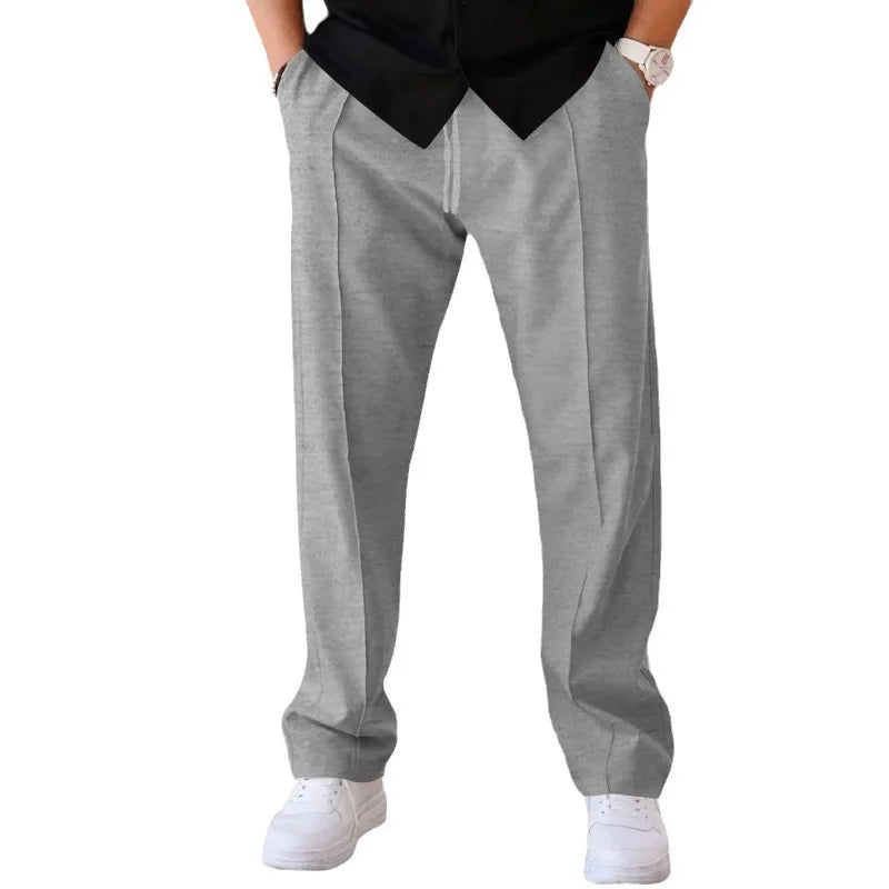 2025 New Jogger Trousers Thin Pants Men's Spring/Summer Loose Straight Leg Sports Casual Pants American Oversize Long Leg Pants