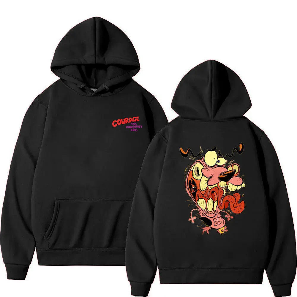 Vintage Cartoon Drop Shoulder Hoodie