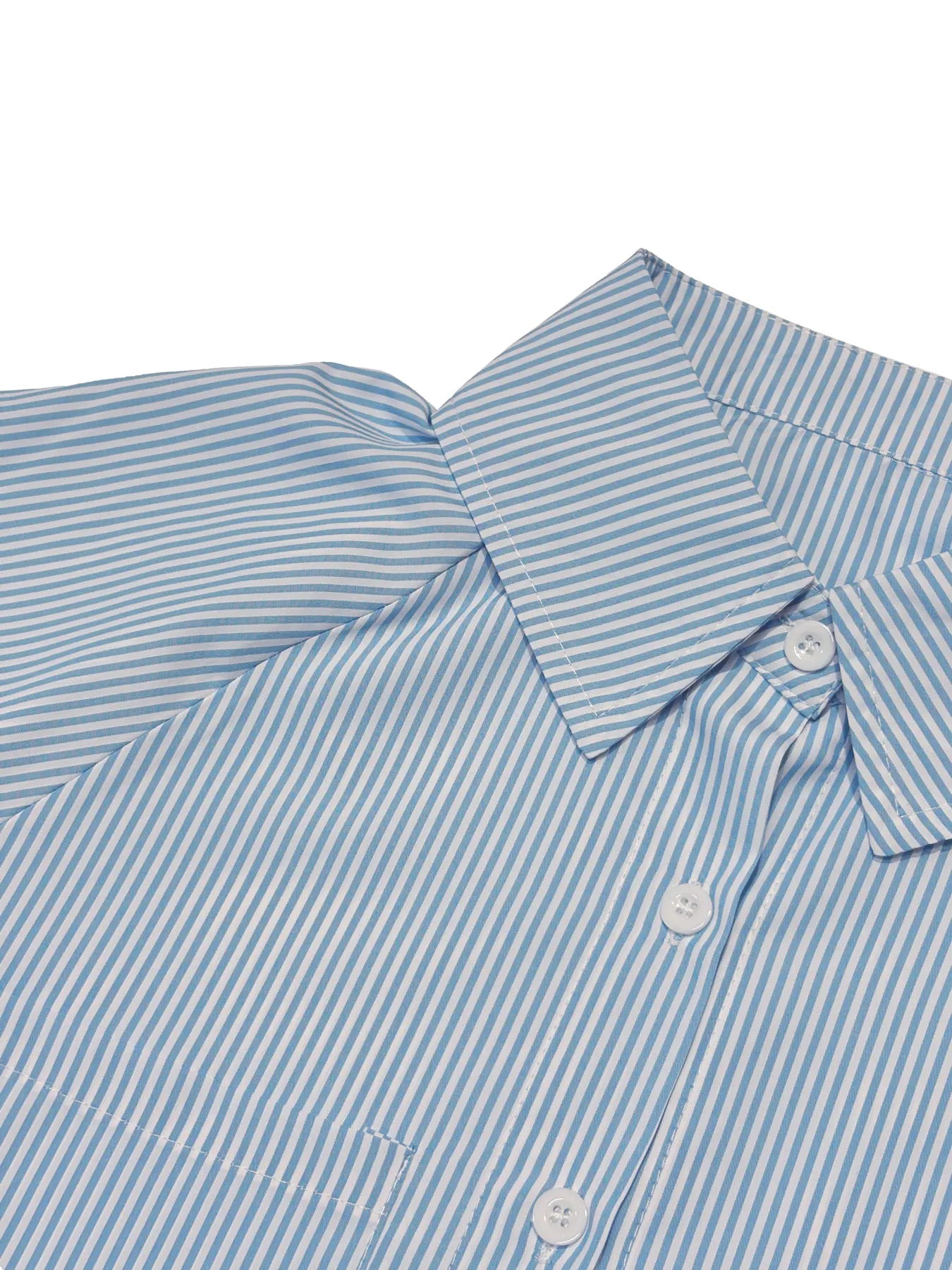 Striped Pocket Casual Shirt Women