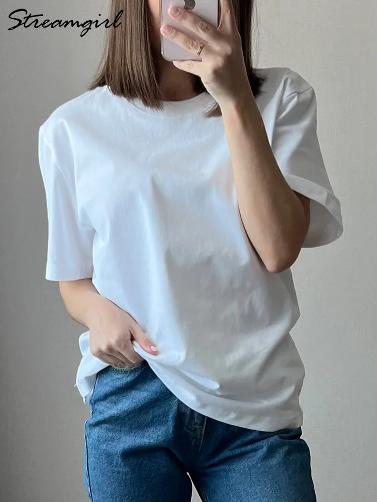 Soft Loose Cotton Summer Tee