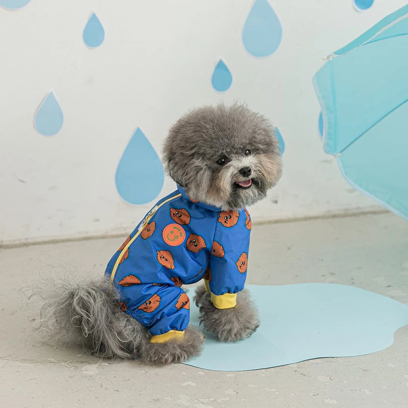 Waterproof Hooded Pet Rain Jacket