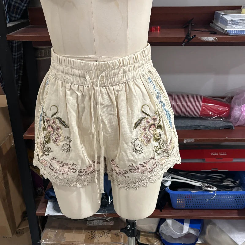 Casual Print Top Shorts Women Set Holidays V-neck Long Flare Sleeve Blouse Wide Leg Short Pants 2026 Summer Autumn Lady Outfit