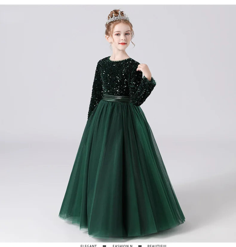 Classic Girls Chiffon Ball Gown
