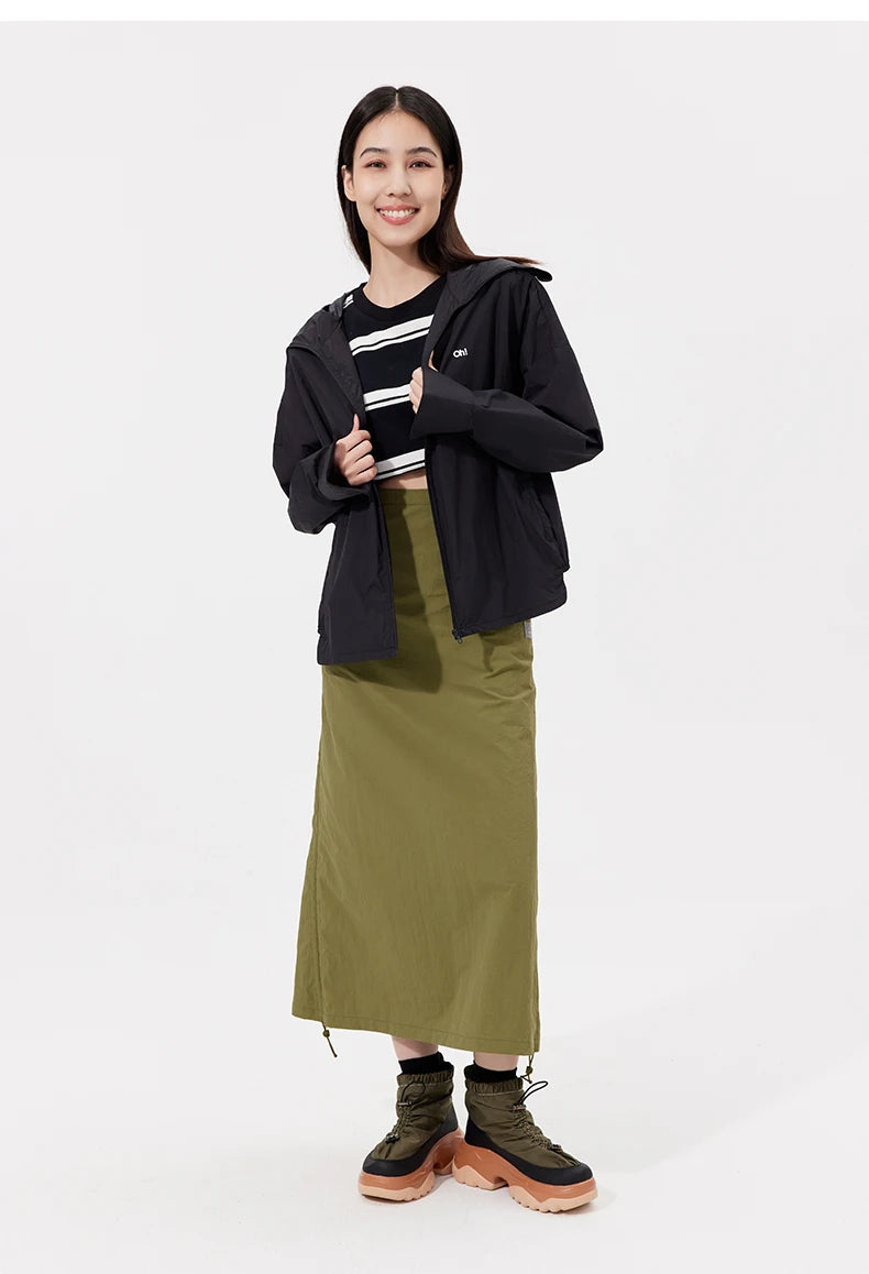 OhSunny Anti-UV Cargo Long Skirt with Adjustable Hem