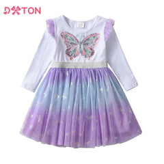 Butterfly Gradient Princess Girls Dress