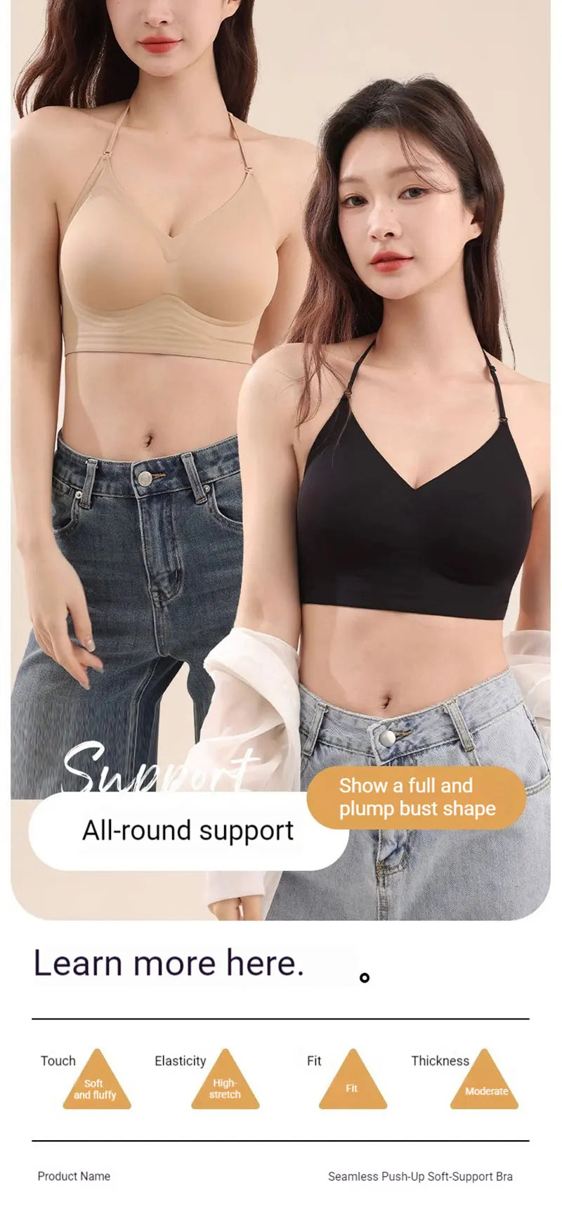 High Elastic Sports Bra 3 Ways Wearing Cross Back Wireless Padded Brassiere Breathable Invisible Yoga Fitness Workout Lingerie