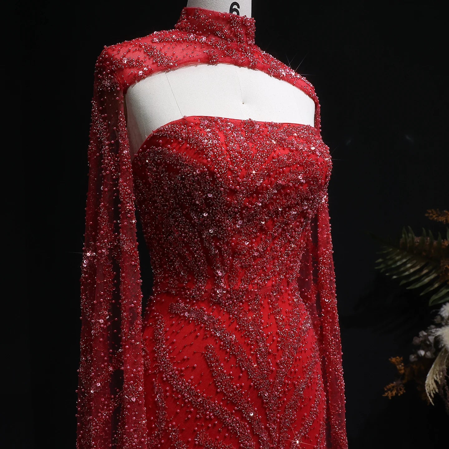 Sharon Said 2026 Luxury Evening Party Gowns Women' s Wedding Prom Dresses with Flowing Sleeves Elegant Mermaid SS663 Customized