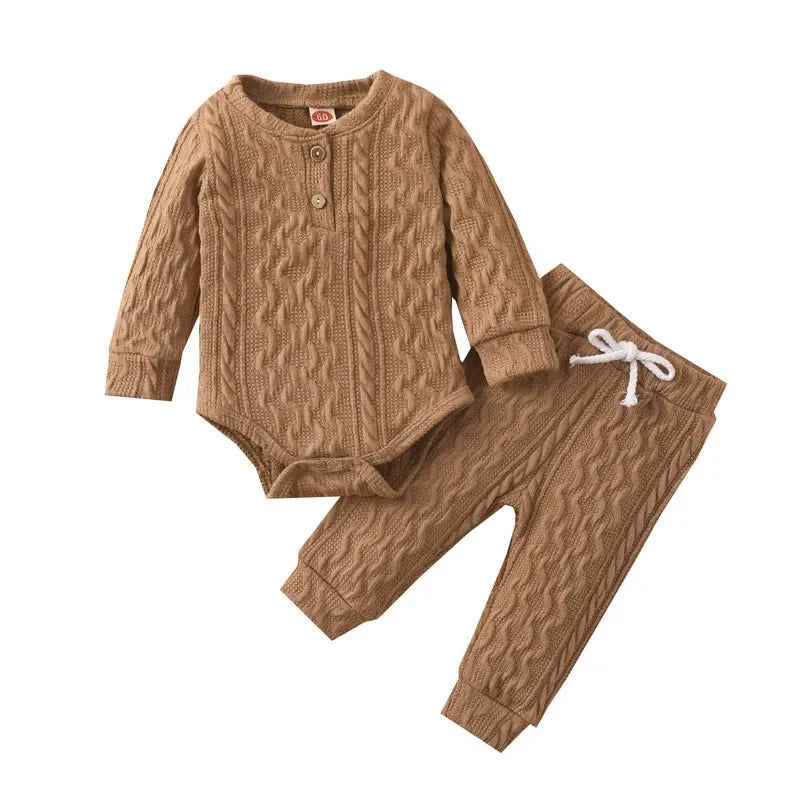 Knitted Baby Autumn Outfit Set