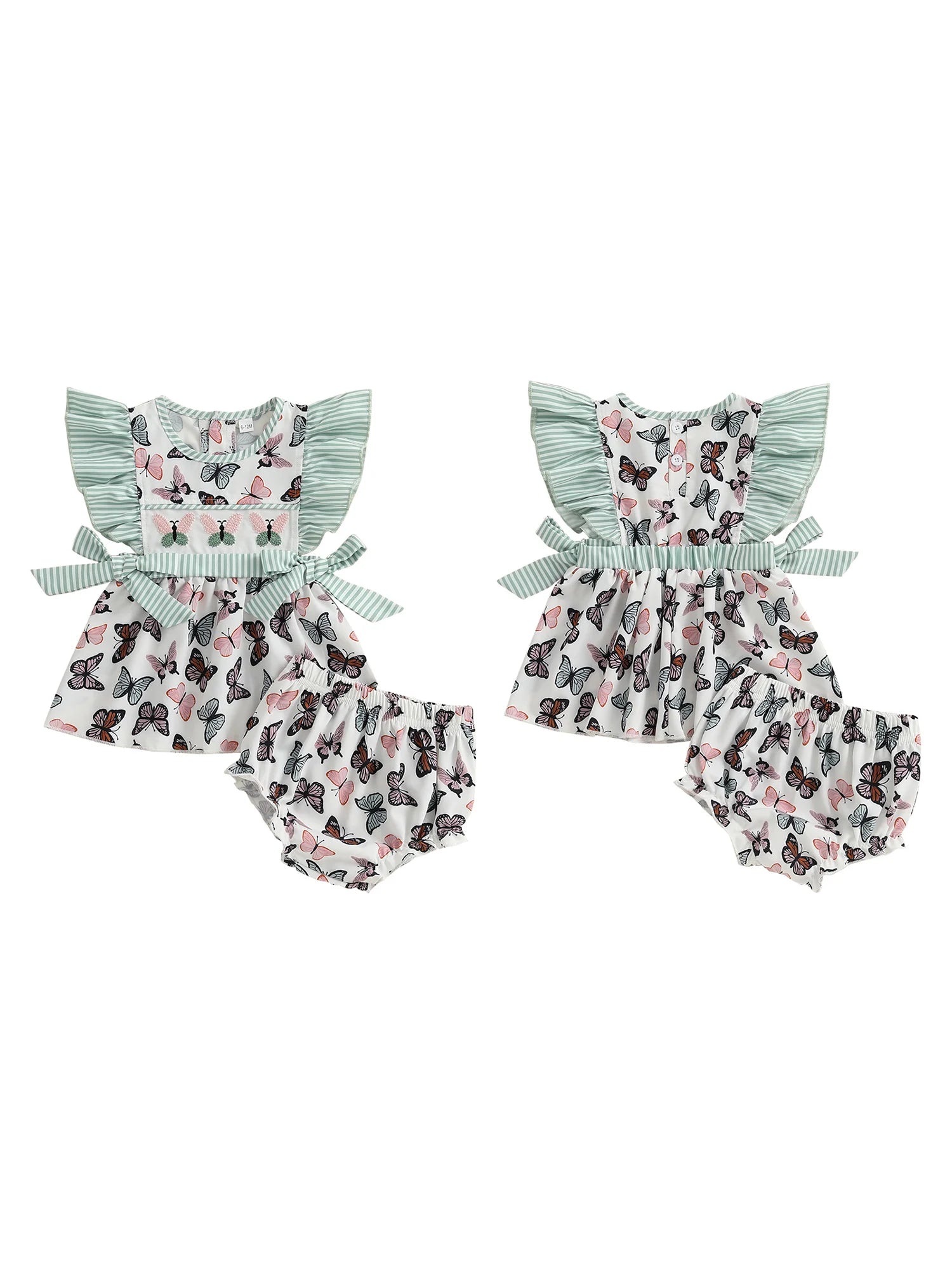 Striped Butterfly Girls Summer Set
