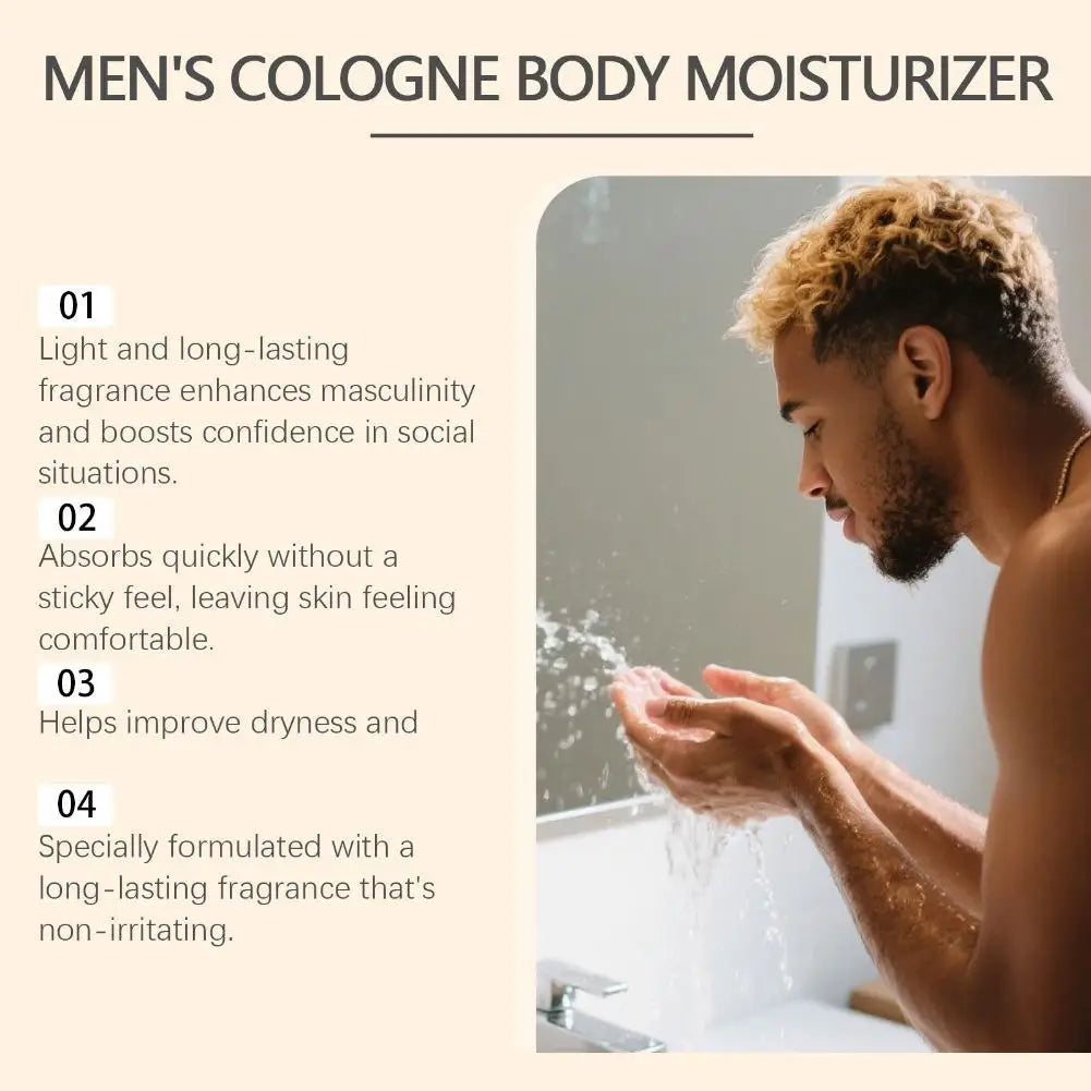 100g Refreshing Men Gentle Care Dry Skin Deep Nourishing Cream Cologne Scent Body Lotion Agarwood Fragrance Body Butter For Men