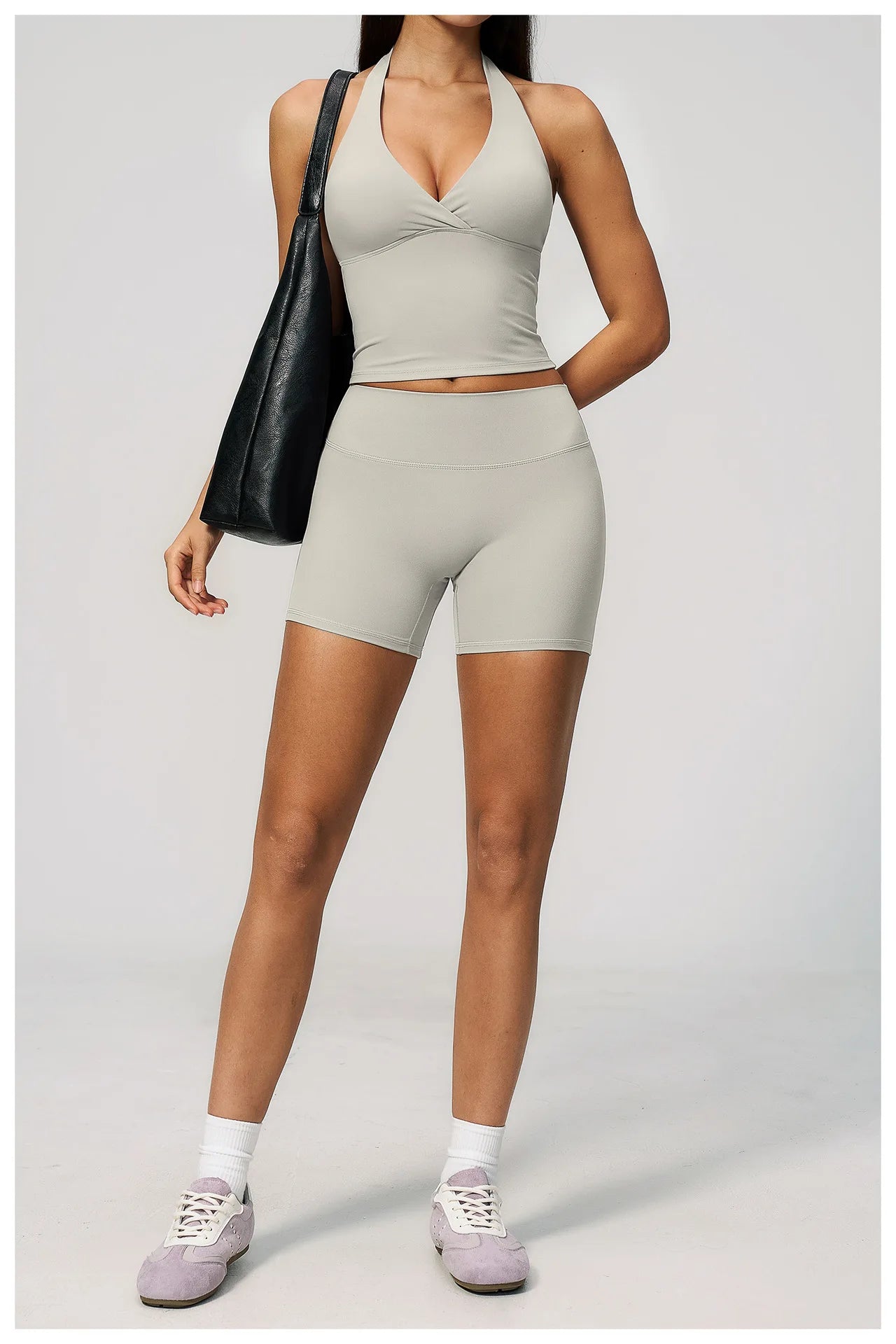 Yoga Outfit Set Fitness Two-Piece Set With No Embarrassing Lines Butt-Lifting Running Shorts Leggings Yoga Suit Athletic Wear