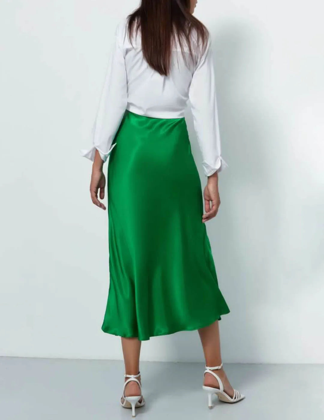 Elegant Satin A-Line Summer Skirt