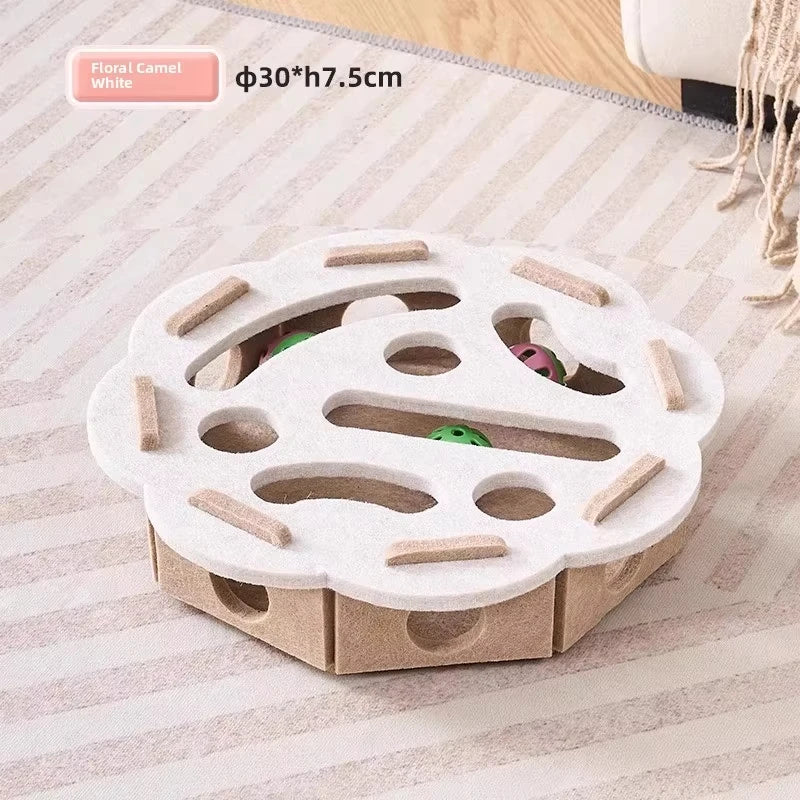 Felt Puzzle Box Cat Exercise Toy