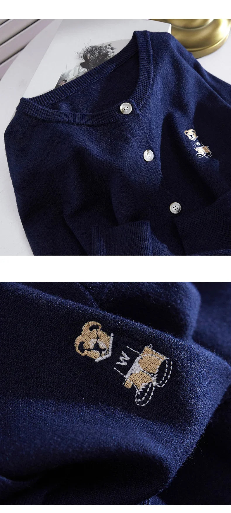 Korean V Neck Knit Cardigan