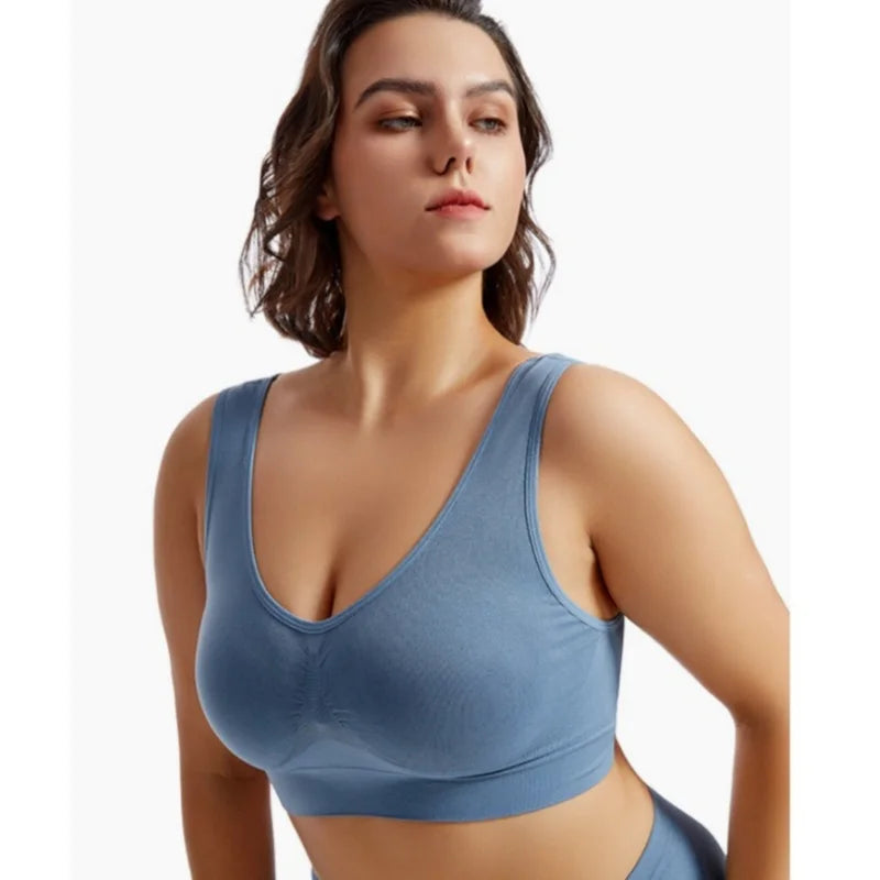 Seamless Sports Bras For Women Push-Up Bra Female Breathable Brassiere No Pads Bralette Solid Color Crop Top Sexy Lingerie S-5XL