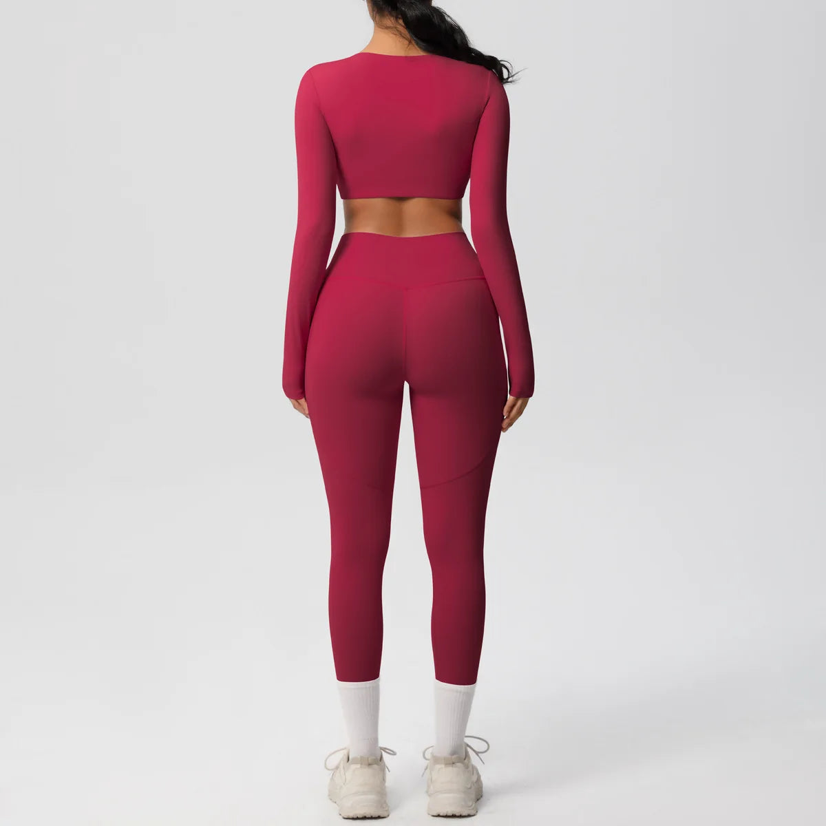 Yoga Gym Set Women Sports Impact Longline Strappy Top Fitness Overalls Sets Womens 2 Piece Sportswear Woman Gym Leggings Solid