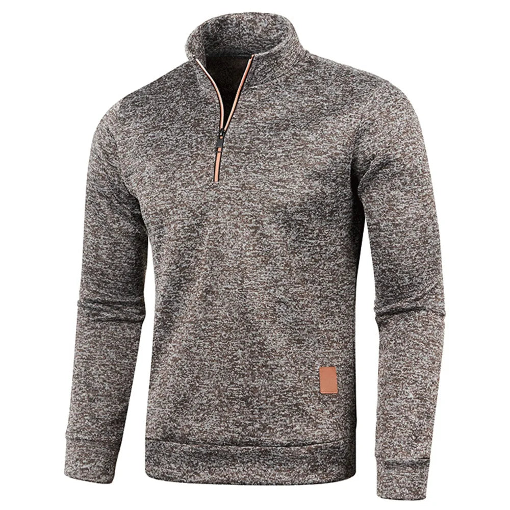 Modern Half Zip Knit Sweatshirt