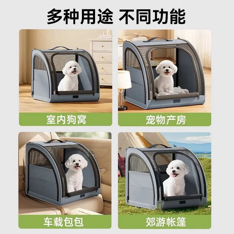Pet Car Portable Dog Kennel Foldable Scratch Resistant Breathable Cat Bag for Outdoor Use Pet Cat Backpack Carrier
