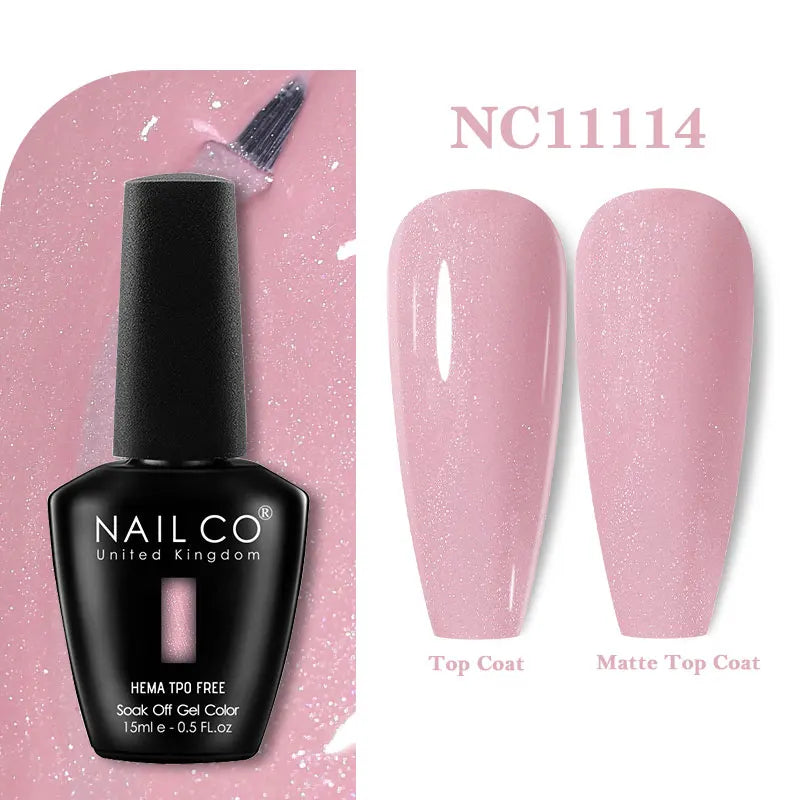 NAILCO 333 Colors Gel Nail Polish Semi Permanent Varnishes Nails Art Design Hybrid Soak Off Top Base Coat UV Gel Manicure 15ml