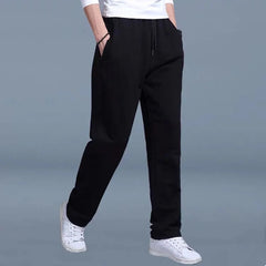 2025 new Straight Spring Autumn Joggers Men Jogging Sweatpants Sportswear Knit Tracksuit Sports Pants Trousers Wide Leg Clothing