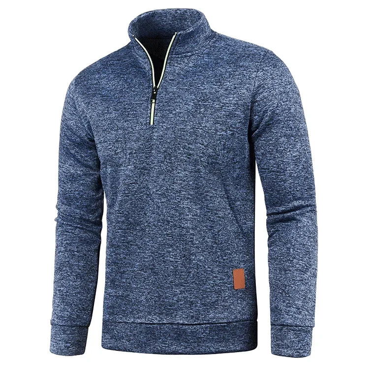 Men Sweatshirts Spring Autumn Pullover Half Zipper Pullover for Male Hoody Outdoor Sweatshit Solid Color Stand Collar