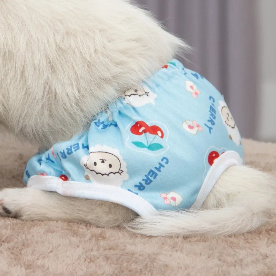 Pet Safety Pants Dog Physiological Pants Puppy Menstrual Sanitary Pants Aunt Pants Anti-harassment Printed Cute Underwear