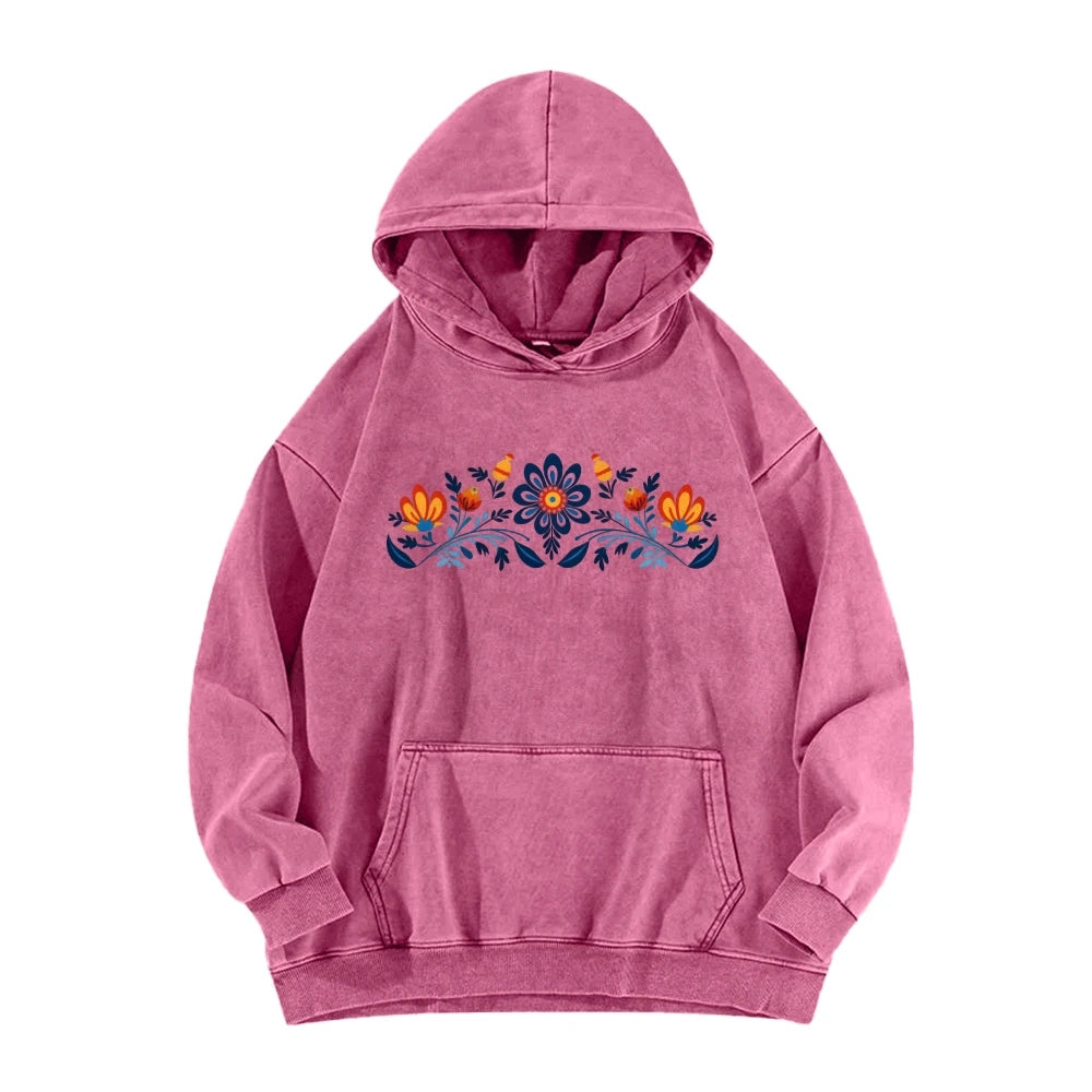 Washed Graphic Oversized Hoodie Women
