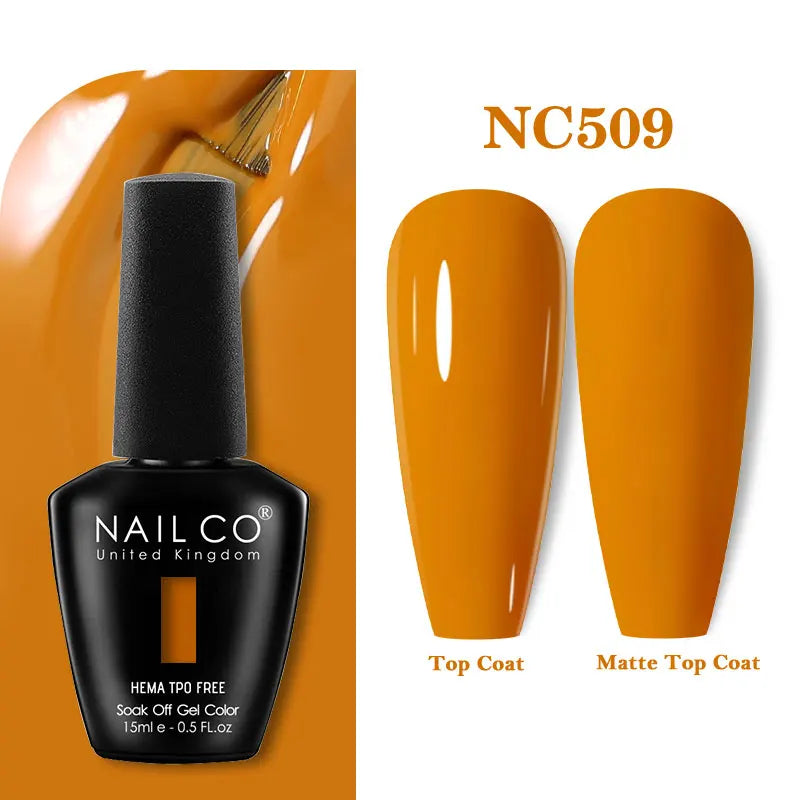 NAILCO 333 Colors Gel Nail Polish Semi Permanent Varnishes Nails Art Design Hybrid Soak Off Top Base Coat UV Gel Manicure 15ml