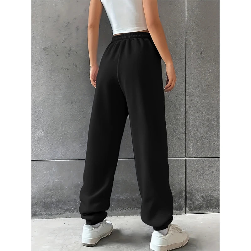 Casual Drawstring Streetwear Sweatpants Women