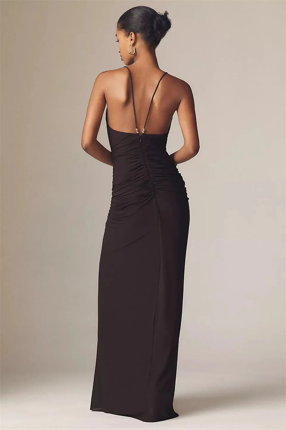 Elegant Evening Dress Pleated Straight Prom Dresses Sleeveless V-Neck Party Cocktail Gowns Wedding Guest Dress 2026 Customized