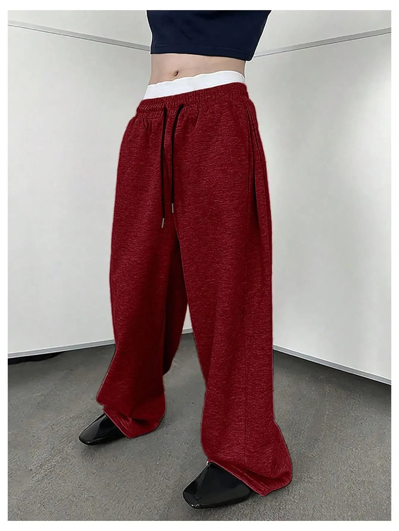 Men's Athletic Trainning Joggers Casual Loose Fit Sweatpants Spring Fall Fleece Lined Pants Elastic Waist Drawstring Trousers