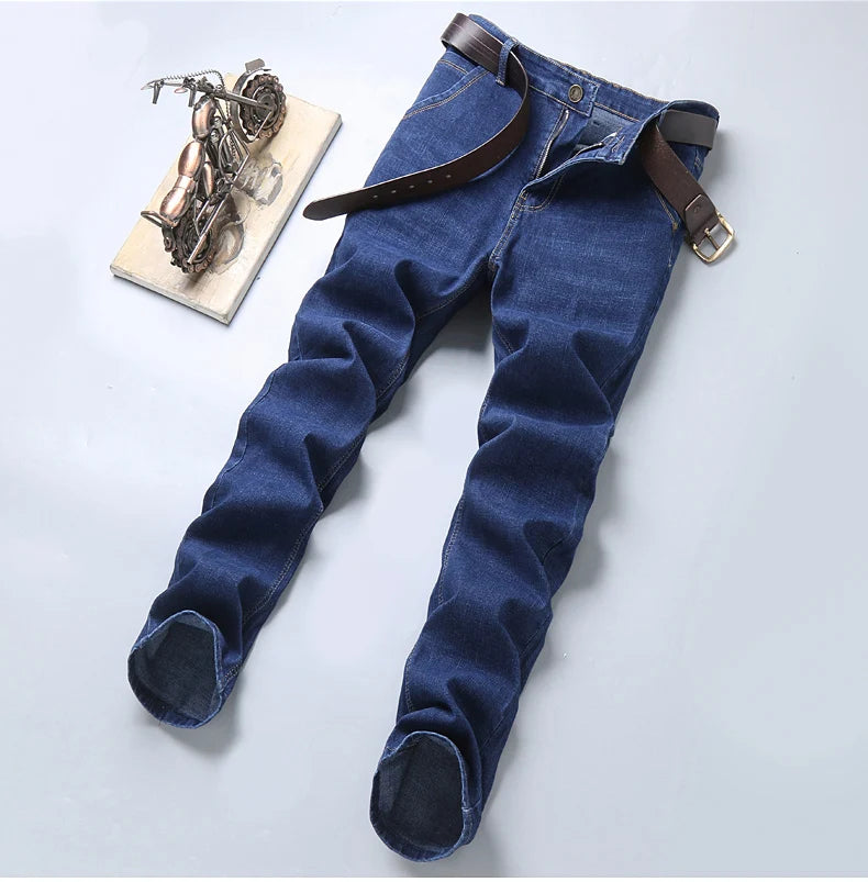 2025 Men's Jeans Casual Stretch Classic Blue Black Denim Pants Men's Texture Jeans Versatile Item Interprets Denim Fashion offic