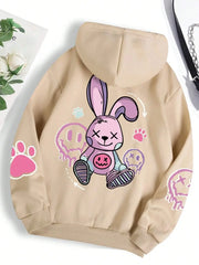 Urban Oversized Printed Fleece Hoodie