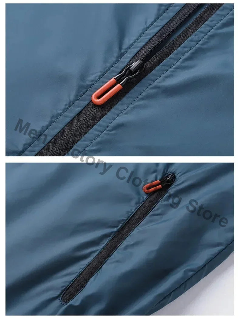 2025 Men's Sportswear Spring Summer Tracksuit 2 Piece Sets Sports Suit Sun Jacket+Pant Running Set Male Gym Exercise Clothing