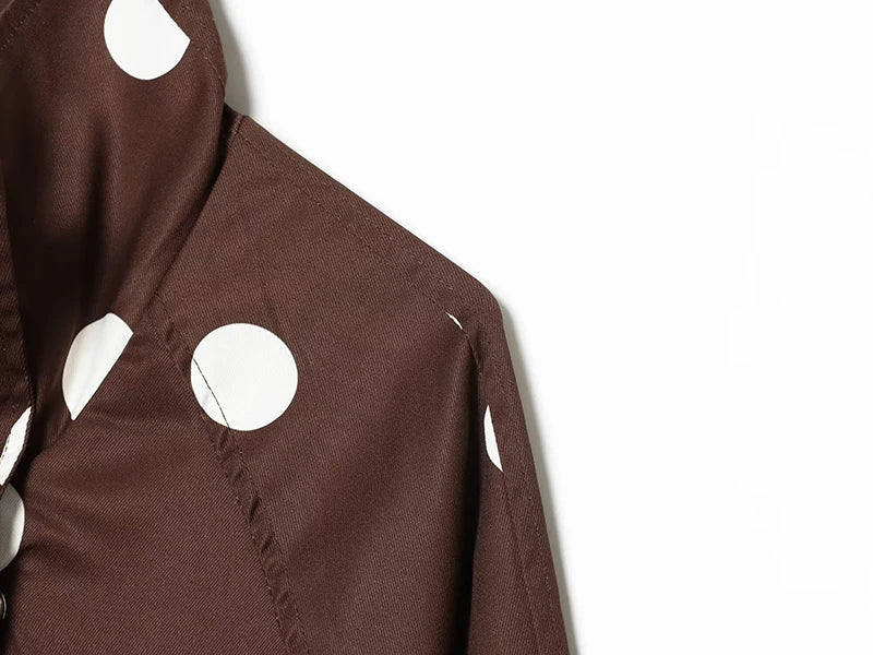 Women's Jackets Fashion Polka Dot Jacket Autumn Women Long Sleeve Loose Jackets Coats Streetwear Female Outerwear Tops