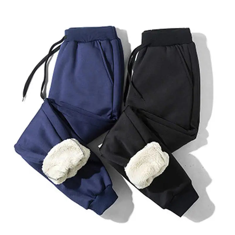 Mens Thick Fleece Thermal Trousers Outdoor Winter Warm Casual Pants Joggers