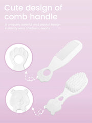 Baby Grooming Kit Baby Care Set BPA Free Cute Design Comb Brush Nail Clippers Scissors Safe Newborn Infant Grooming Tools