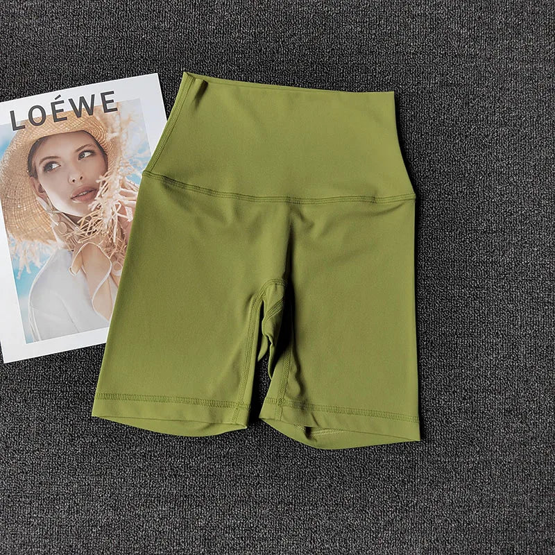 High Waist Naked Feeling Yoga Shorts for Women Fitness Running Shorts Cycling Sports Leggings Summer Workout Gym Running Shorts