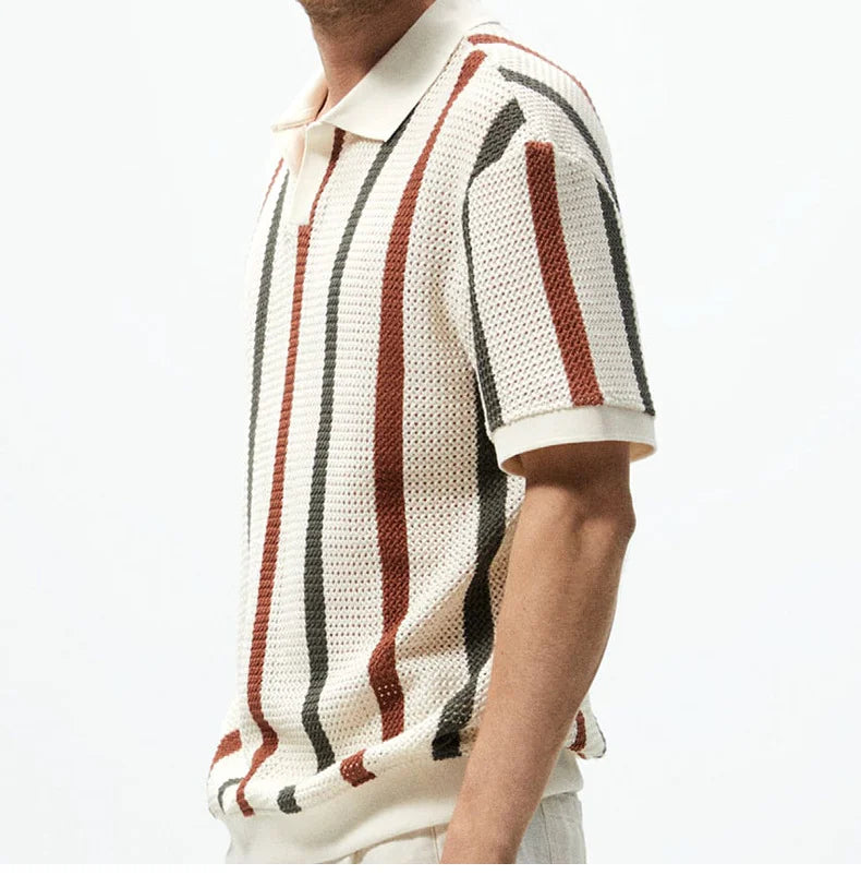 Striped Knit Polo