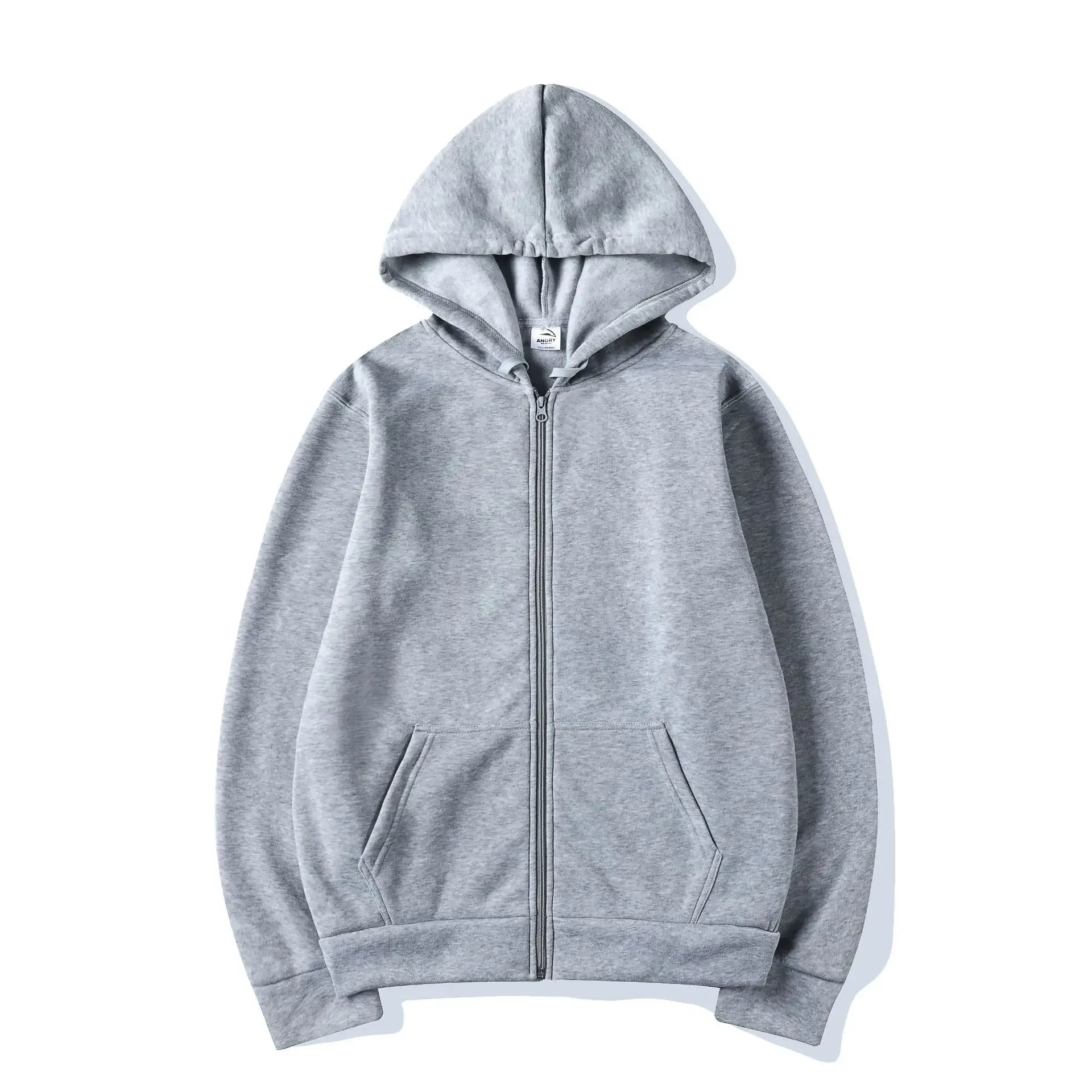 Men’s High Street Solid Zip-Up Hoodie