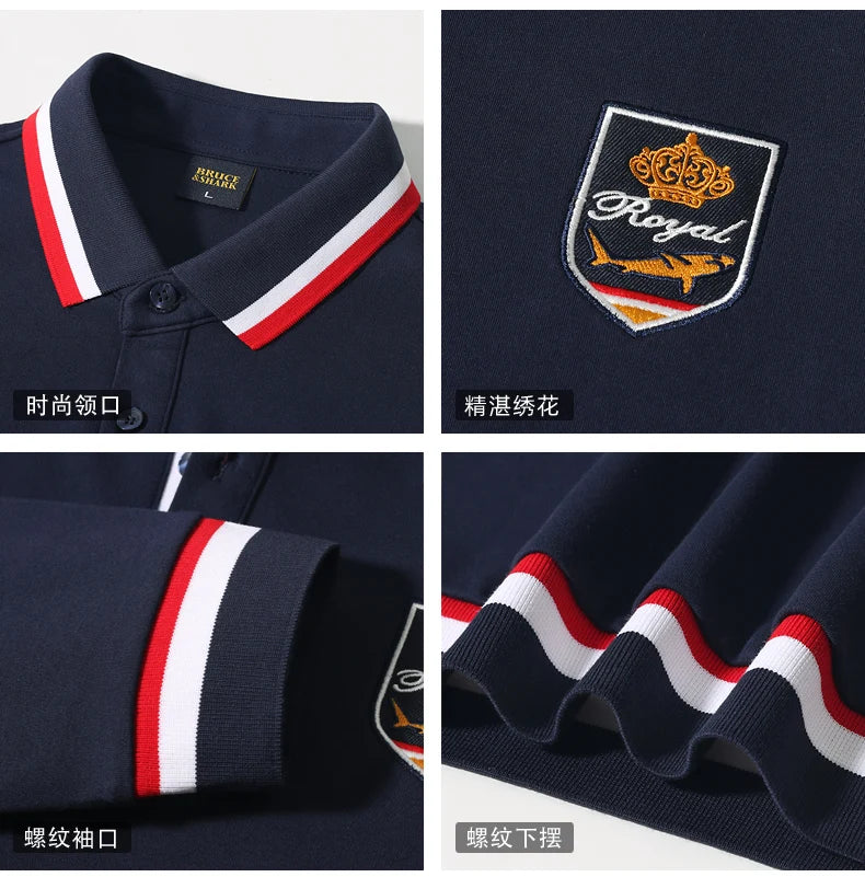 Thick Cotton Embroidered Polo Shirt