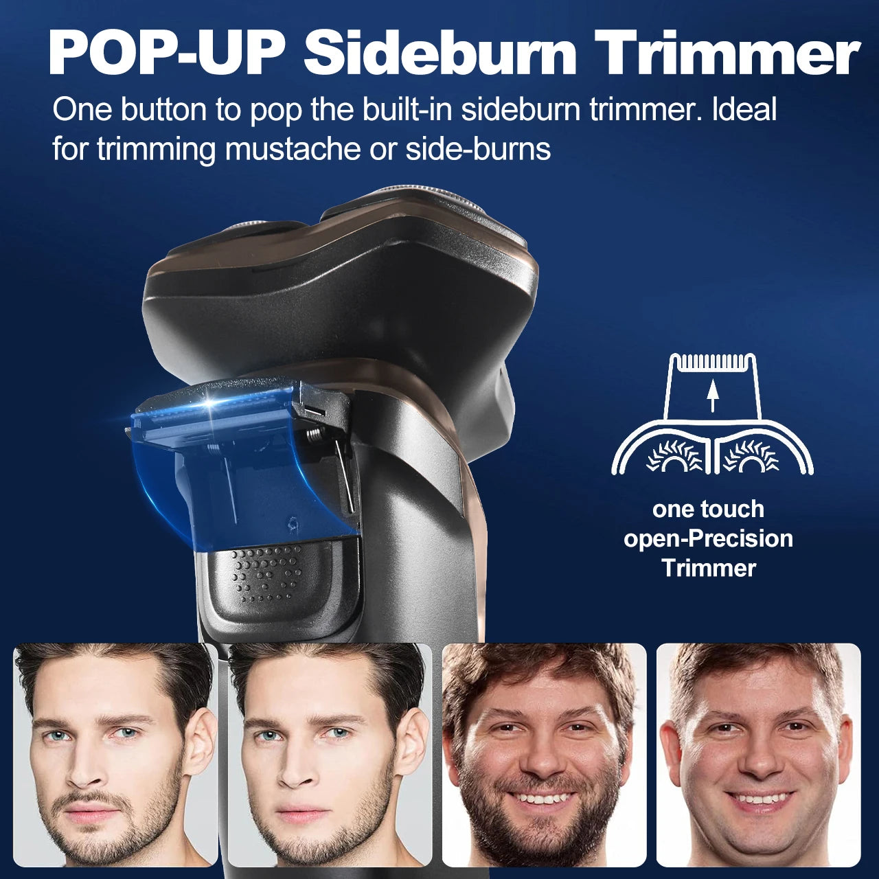Electric Shaver for Men New 3-Blade Portable Professional Home Use Shaving Razor with Ergonomic Handle Ultra-Smooth Performance